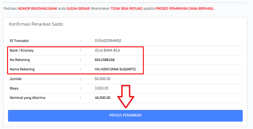 ePayindo - Withdraw Transfer Bank